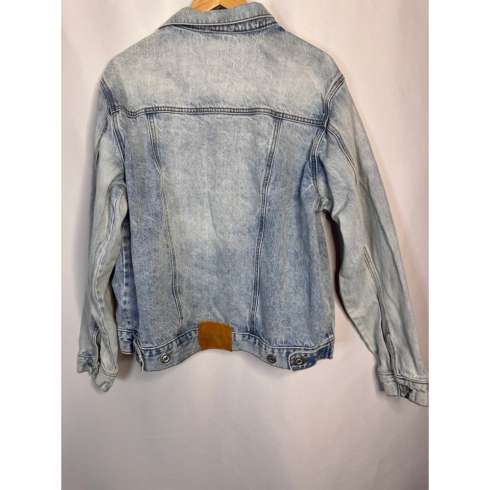 ELWOOD Light Wash Denim Trucker Jacket Mens Large Unisex Vintage Style Blue - Picture 5 of 9
